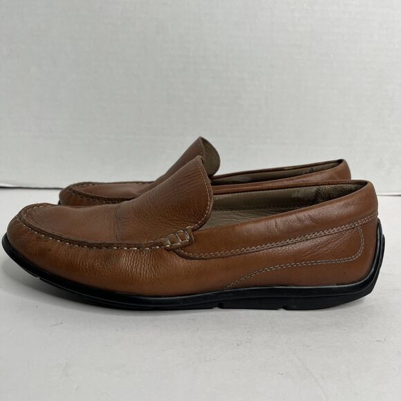 Ecco Classic Moc Brown Leather Slip On Loafers Driving Shoes  SZ 8 8.5 EU 41 main image 8